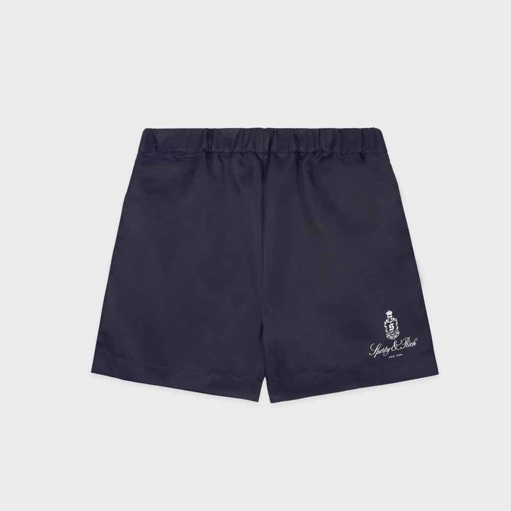 Sporty & Rich Vendome Nylon Short - Navy/White size small